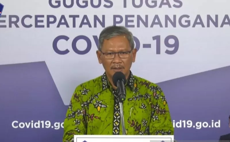 Juru Bicara Pemerintah untuk Penanganan COVID-19 Achmad Yurianto dalam konferensi pers di Graha BNPN, Jakarta, Rabu (24/6/2020) -ANTARA-