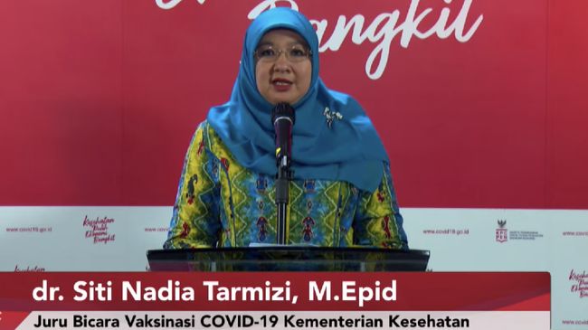 Juru Bicara Kementerian Kesehatan dr. Siti Nadia Tarmizi