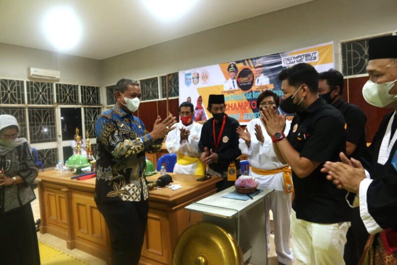 Bupati Wajo H. Amran Mahmud menghadiri kejuaraan bertajuk Garuda Sayap Putih Championship 3 Perguruan Silat Garuda Sayap Putih (GSP).