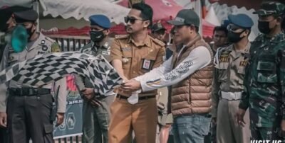 Kadispora Makassar, Andi Pattiware membuka secara resmi Lantang Bangngia Street Race di Center Point OF Indonesia, Senin (25/04/2022).