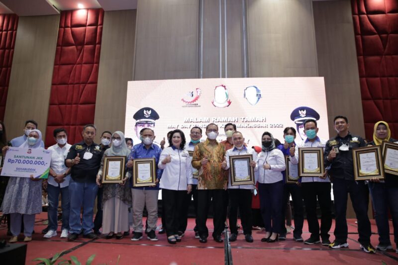 Pemkot Makassar Gelar malam ramah tamah peringati Hari Buruh Internasional Tahun 2022 di Hotel Gammara, Jumat malam (13/05/2022).