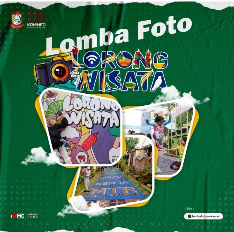 Diskominfo kota Makassar, gelar lomba foto lorong wisata yang dimulai 18 Juli sampai 15 Agustus 2022.