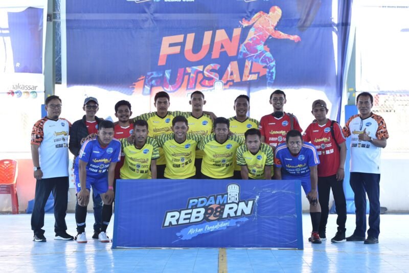 PDAM Makassar gelar fun futsal HUT ke-98 Kategori internal Antar Bagian dan Wilayah, Rabu (03/08/2022).