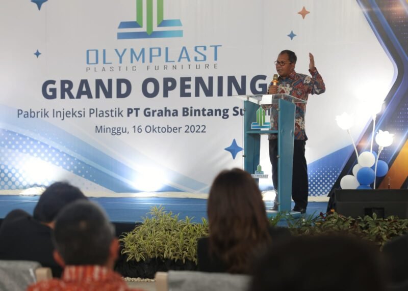 Wali Kota Makassar, Danny Pomanto hadiri Grand Opening Pabrik Injeksi Plastik PT. Graha Bintang Sumaindo di Jalan Ir. Sutami No.28 Makassar, Minggu (16/10/2022).