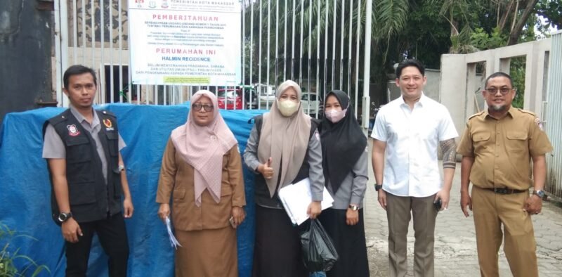 Dinas Perumahan dan Kawasan Permukiman (Disperkim) Kota Makassar menggelar Pengawasan dan Penindakan PSU Perumahan di 5 titik Perumahan Kota Makassar, Senin (24/10/2022).