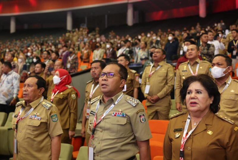 Wali Kota Makassar,  Danny Pomanto hadiri Rakornas di Sentul Internasional Convention Center (SICC), Sentul City Bogor Jawa Barat, Selasa (17/01/2023).