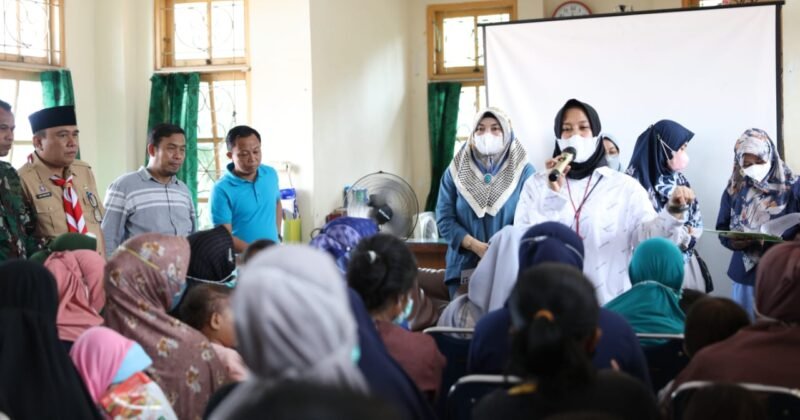 Wakil Wali Kota Makassar, Fatmawati Rusdi didampingi Kepala Dinas DPPKB, Muhammad Chaidir pantau langsung perkembangan Stunting di 2 Puskesmas, Sabtu (11/02/2023)