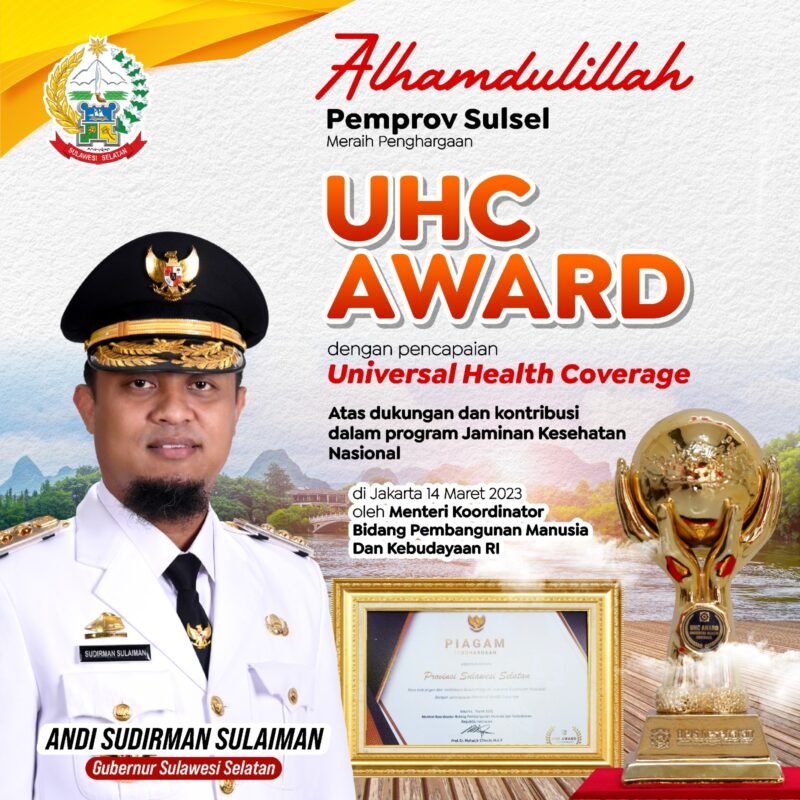 Pemerintah Provinsi Sulawesi Selatan meraih penghargaan UHC Award