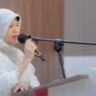 Ketua TP. PKK kabupaten Barru drg. Hj. Hasnah Syam yang juga Anggota Komisi IX DPR RI Fraksi NasDem membuka secara resmi Gebyar PAUD Ramadhan, di Baruga Singkerru Adae, Rumah Jabatan Bupati Barru, pada Kamis pagi (13/4/2023)