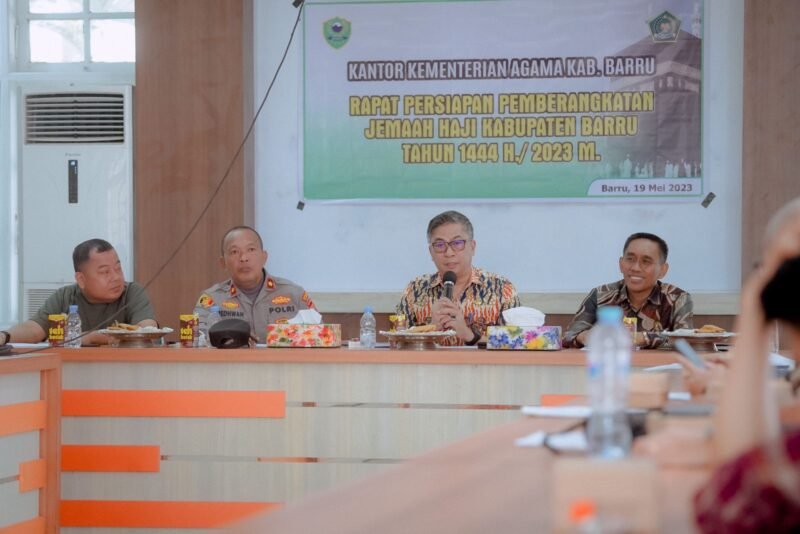 Pemerintah Daerah (Pemda) Barru menggelar rapat pemantapan persiapan pemberangkatan calon jamaah haji (CJH) kabupaten Barru tahun 1444 H/2023 Masehi