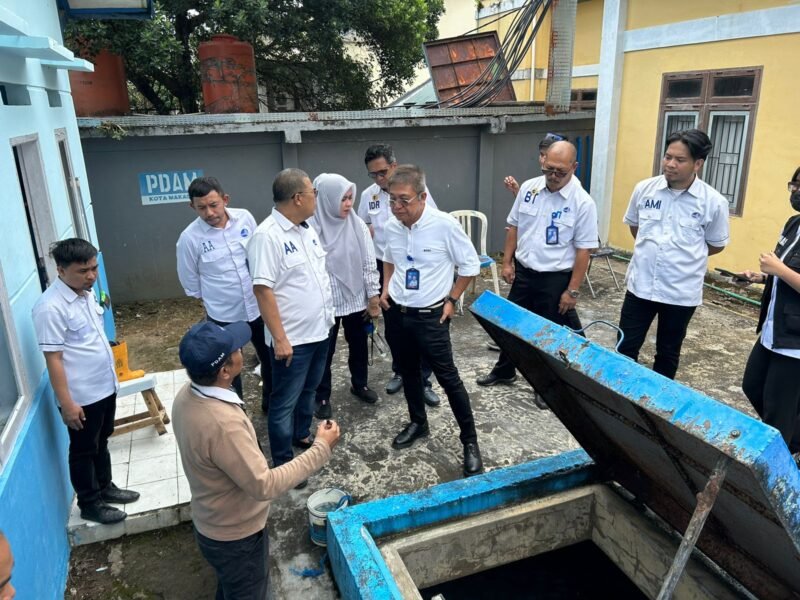 Direksi PDAM Kota Makassar tinjau Reservoir di Asrama Haji Sudiang, Rabu (17/05/2023)