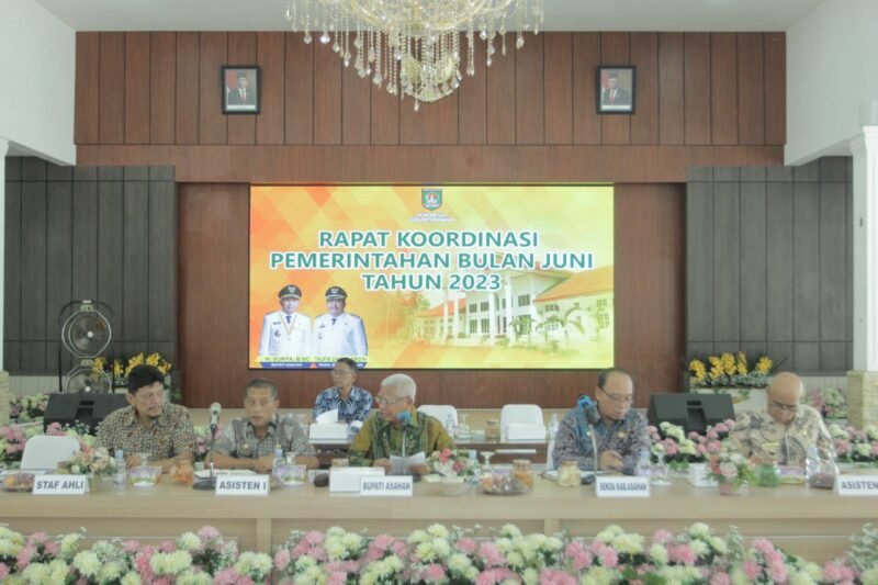 Bupati Asahan H. Surya, BSc membuka Rapat Koordinasi Pemerintahan (Rakorpem) Bulan Juni 2023, Rabu (15/06/2023)