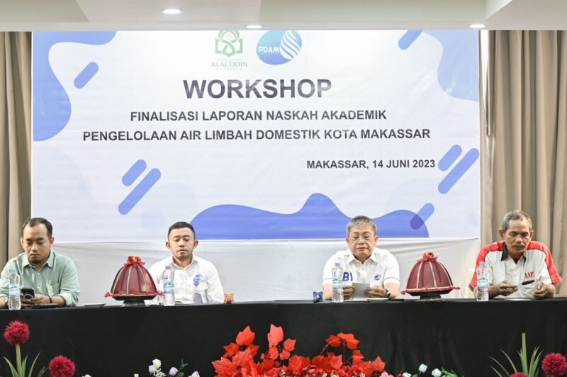 PDAM Kota Makassar dan UIN Alauddin Gelar Workshop jelang finalisasi naskah akademik pengelolaan air limbah domestik, Rabu (14/06/2023)