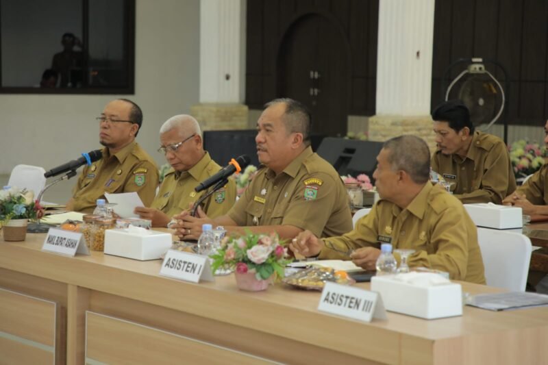 Bupati Asahan membuka Rapat Koordinasi Pemerintahan (Rakorpem) Bulan Juli di Pendopo Rumah Dinas Bupati Asahan, Selasa (11/07/2022)