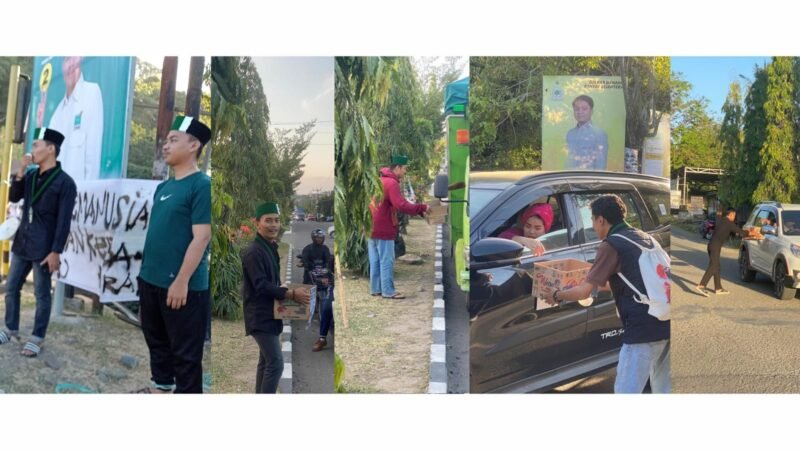 Himpunam Mahasiswa Islam ( HMI) Cabang Cabang Wajo Maju, turun ke jalan menggelar Aksi Peduli Kemanusiaan. Aksi galang dana dilakukan di Simpang lima lampu merah Amessangeng Sengkang kabupaten Wajo, mulai hari ini, Rabu (09/08/2023)