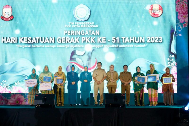 Wali Kota Makassar Moh Ramdhan Pomanto menghadiri Peringatan HKG PKK ke-51 Kota Makassar di Upperhills Convention Hall, Jalan Metro Tanjung Bunga, Senin (16/10/2023)