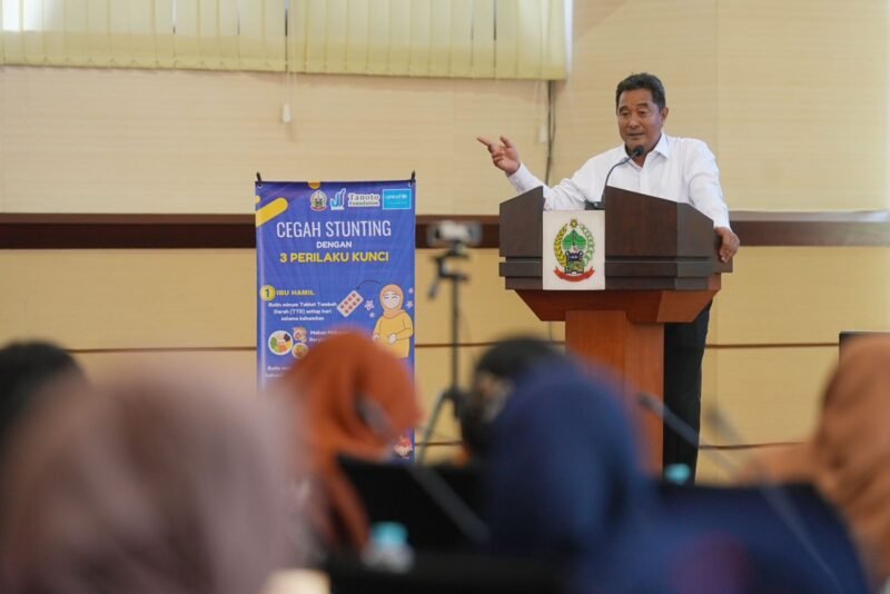 Pj Gubernur Sulsel, Bahtiar Baharuddin menghadiri Dialog Akhir Tahun UPI Show Growth Digital Economic Beyond 2023, di Hotel Claro Makassar, Jumat (22/12/2023)