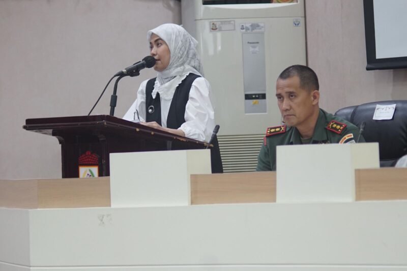 Wakil Wali Kota Makassar terpilih, Aliyah Mustika Ilham memberikan sambutan dalam Rakor yang berlangsung di Kantor Wali Kota Makassar Jl Ahmad Yani, Senin (10/2/2025)