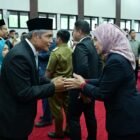 Wakil Wali Kota Makassar, Aliyah Mustika Ilham, menghadiri acara Pengukuhan Kepala Perwakilan BPKP Provinsi Sulawesi Selatan yang digelar di Makassar, Senin (14/7/2025)