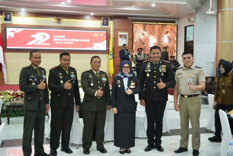 Ramah Tamah Peringatan Hari Bhayangkara Ke-79 di Baruga Karaeng Galesong, Kantor Bupati Gowa, Selasa (1/7/2025)