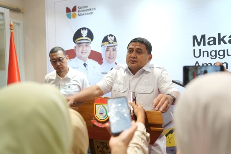 Wali Kota Makassar, Munafri Arifuddin memberikan keterangan di kantor Balai Kota Makassar, Rabu (24/7/2025)