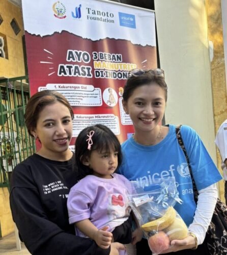 Dalam rangka HAN ke-41, UNICEF bersama Yayasan Jenewa Madani Indonesia dan Pemprov Sulsel menggelar kegiatan bertema “Posyandu Membangun Generasi Hebat untuk Indonesia Maju” di Posyandu Dahlia, Kelurahan Mapala, Kecamatan Rappocini, Kota Makassar, Selasa  (23/7/2025)