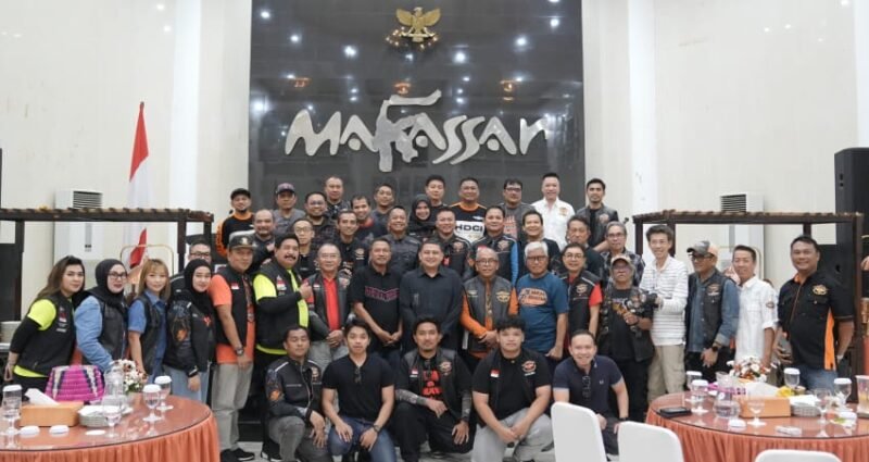 Wali Kota Makassar, Munafri Arifuddin, menjamu rombongan Harley-Davidson Club Indonesia (HDCI) di Rumah Jabatan Wali Kota, Sabtu (12/7/2025)