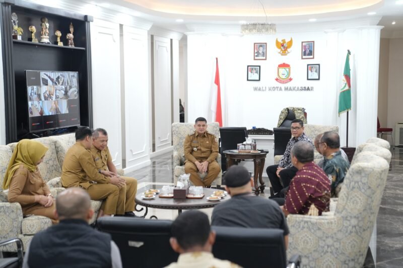 Wali Kota Makassar, Munafri Arifuddin, menerima kunjungan dari jajaran Gereja Protestan di Indonesia bagian Barat (GPIB) Majelis Jemaat Immanuel Makassar, di Balai Kota Makassar, Selasa (5/8/2025)