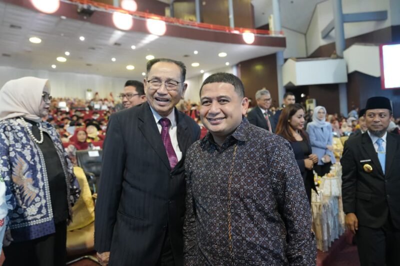 Wali Kota Makassar, Munafri Arifuddin, menghadiri Rapat Senat Terbuka Luar Biasa yang merupakan  rangkaian awal perayaan Dies Natalis ke-69 tahun Unhas di Baruga A.P. Pettarani Unhas, Sabtu (13/09/2025)