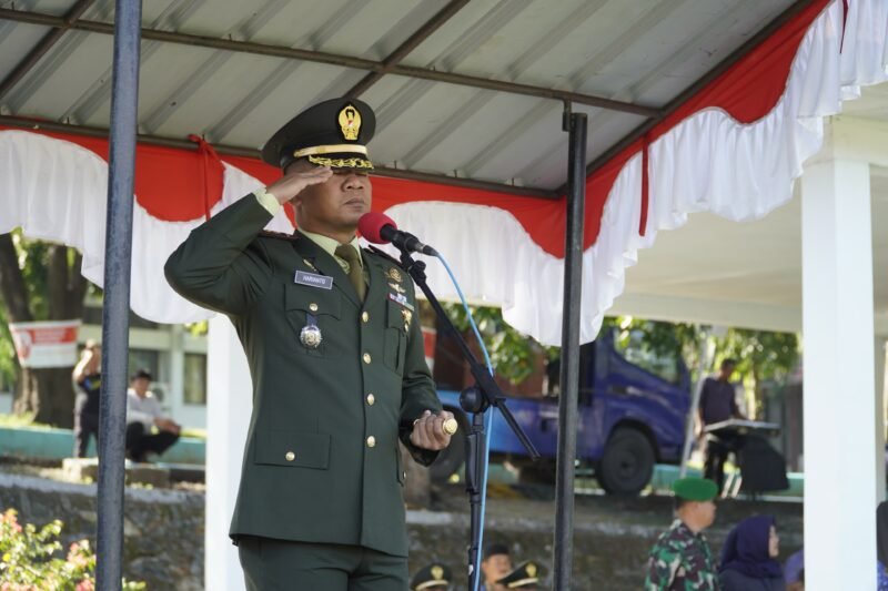 Dandim 1406/Wajo Letkol Inf Harianto, S.I.P Pimpin Upacara peringatan Hari Kesaktian Pancasila Tahun 2025 yang digelar secara khidmat di Lapangan Kantor Bupati Wajo, Jl. Rusa No. 17, Kecamatan Tempe, Rabu (1/10/2025)