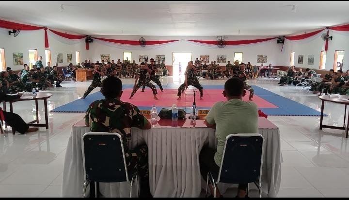 Komando Distrik Militer (Kodim) 1406/Wajo menggelar pertandingan Pencak Silat Militer (PSM) di Aula serbaguna Makodim 1406/Wajo, Jl. Kejaksaan No. 55 Kelurahan Bulupabbulu, Kecamatan Tempe, Kabupaten Wajo, pada Jumat (24/10/2025)