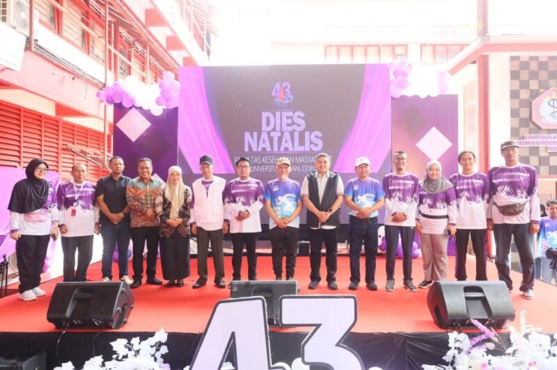 Wali Kota Makassar, Munafri Arifuddin,  menghadiri sekaligus memberikan sambutan pada Dies Natalis ke-43 Fakultas Kesehatan Masyarakat (FKM) Universitas Hasanuddin, di Kampus Unhas Makassar, Sabtu (15/11/2025)