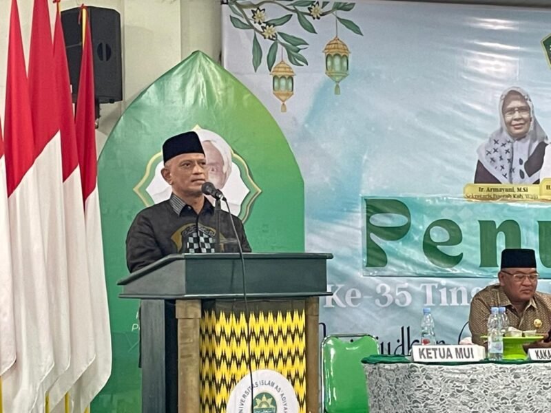 Wakil Bupati Wajo, dr Baso Rahmanuddin hadiri penutupan Musabaqah Tilawatil Quran (MTQ) ke-35 tingkat Kabupaten Wajo di Aula II Universitas Islam As'adiyah Sengkang, Jumat (28/11/2025)