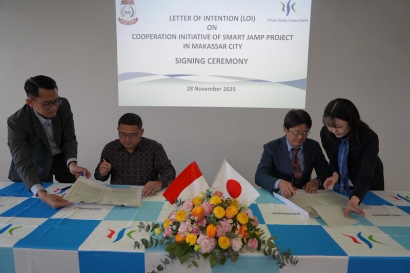 Dalam rangkaian lawatannya menghadiri Asia Smart City Conference (ASCC) 2025 di Yokohama, Jepang. Wali Kota Makassar, Munafri Arifuddin, kembali menegaskan arah pembangunan tersebut lewat langkah strategis, melakukan penjajakan kerja sama dan penandatanganan Letter of Intent (LoI) dengan Nihon SUIDO Tokyo, Jumat (28/11/2025)