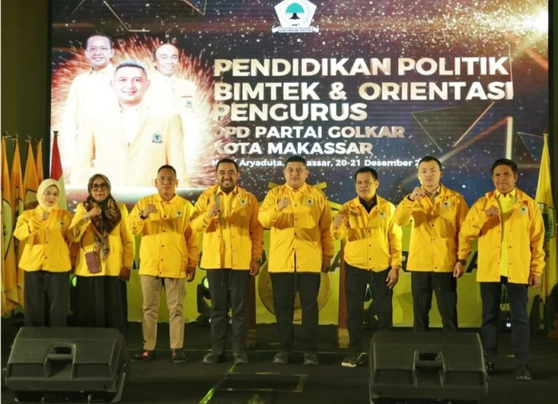 DPD Partai Golkar Kota Makassar menggelar Pendidikan Politik, Bimbingan Teknis (Bimtek), dan Orientasi Pengurus, di Hotel Aryaduta Makassar, Sabtu - Minggu, 20 - 21 Desember 2025