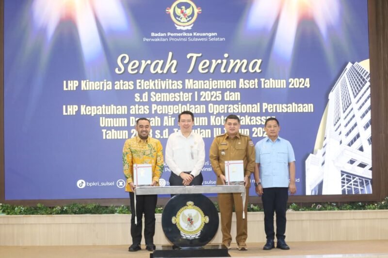 Wali Kota Makassar, Munafri Arifuddin, menghadiri Serah Terima Laporan Hasil Pemeriksaan (LHP) Badan Pemeriksa Keuangan (BPK) Semester II Tahun Anggaran 2025 yang dilaksanakan oleh BPK RI, di Ruang Auditorium Lantai 2 Kantor BPK Perwakilan Provinsi Sulawesi Selatan, Senin (19/1/2026)