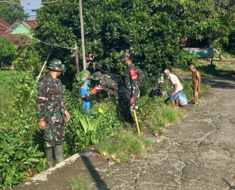 Koramil 1406-01/Tempe yang dipimpin oleh Kapten Inf Muhammad Tang selaku Danramil 1406-01/Tempe melaksanakan kegiatan Karya Bhakti pembersihan talut bersama masyarakat Kelurahan Mattirotappareng, Kecamatan Tempe, Kabupaten Wajo, pada Jumat (30/1/2026)