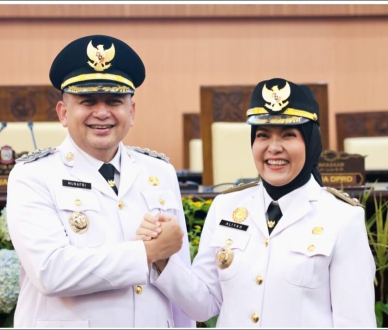Walikota Makassar Munafri Arifuddin dan Wakil Walikota Makassar Aliyah Mustika Ilham