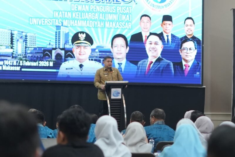 Wali Kota Makassar, Munafri Arifuddin  menghadiri Pelantikan dan Rapat Kerja Nasional DPP IKA Unismuh Makassar Masa Jabatan 2026–2030 yang digelar di Hotel Aryaduta Makassar, Kamis (5/2/2026).