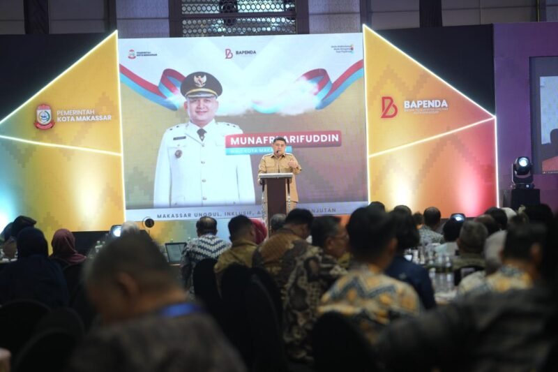 Wali Kota Makassar, Munafri Arifuddin memberikan sambutan sekaligus membuka secara resmi kegiatan Rakor PAD yang digelar di Semarang, Jawa Tengah, Senin (9/2/2026)