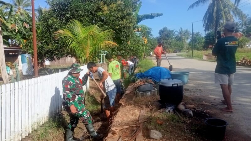 Koramil 1406-01/Tempe yang dipimpin oleh Kapten Inf Muhammad Tang selaku Danramil 1406-01/Tempe melaksanakan kegiatan Karya Bhakti pembersihan talut bersama masyarakat Kelurahan Wiringpalennae, Kecamatan Tempe, Kabupaten Wajo, pada Jumat (13/2/2026)