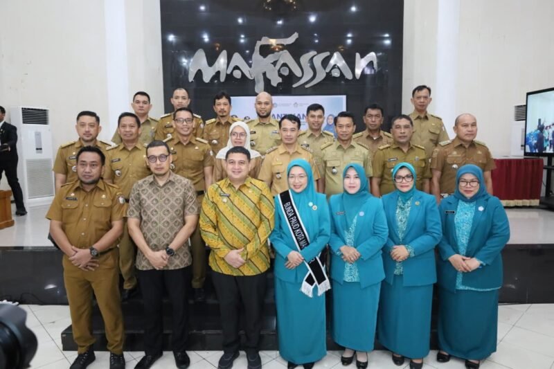 Wali Kota Makassar, Munafri Arifuddin menghadiri pelantikan Ketua TP PKK se-Kota Makassar, di Baruga Anging Mamiri (Rujab Wali Kota) Makassar, Jumat (13/2/2026)