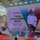 Refleksi satu Tahun kepemimpinan pasangan dengan tagline MULIA di Lapangan Karebosi, Makassar, Jumat (20/2/2026)