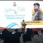 Refleksi satu Tahun kepemimpinan pasangan dengan tagline MULIA di Lapangan Karebosi, Makassar, Jumat (20/2/2026)