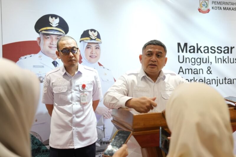Wali Kota Makassar, Munafri Arifuddin memberikan keterangan pers terkait pemangkasan tenaga PPPK Pemerintah Kota Makassar, Kamis (2/4/2026)