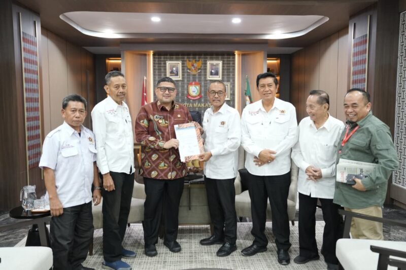 Wali Kota Makassar, Munafri Arifuddin menerima audiensi pengurus PWI Sulsel di Kantor Balai Kota Makassar, Kamis (30/4/2026)