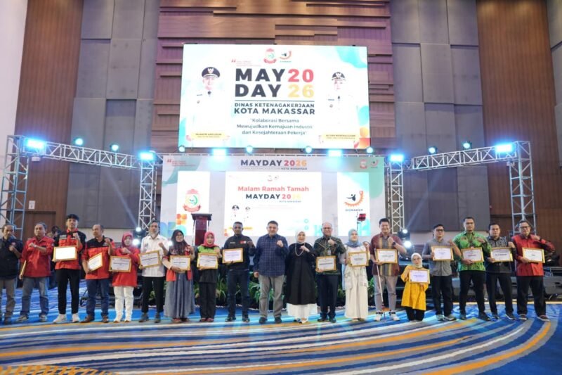 Pemerintah Kota Makassar melakukan malam Ramah Tamah, dalam rangka peringatan May Day 2026 di Hotel Four Points by Sheraton, Senin, (4/5/2026)