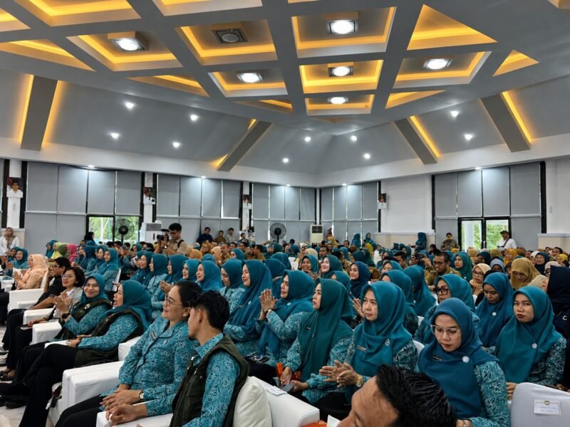 Ketua Tim Penggerak PKK Kabupaten Wajo, Fatmawati Amin, menghadiri kegiatan Monitoring dan Evaluasi (Monev) Imunisasi Zero Dose tingkat Provinsi Sulawesi Selatan di Baruga Tinggimae, Rujab Bupati Gowa, Selasa (5/5/2026)