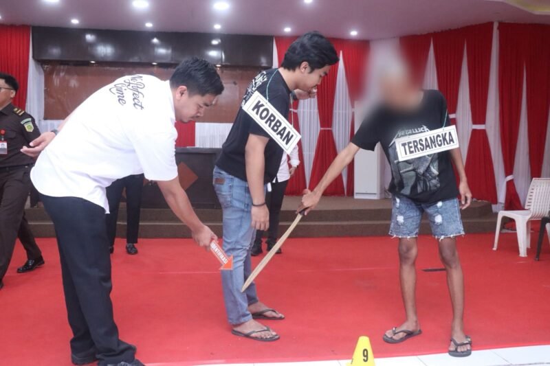 Satuan Reserse Kriminal (Sat Reskrim) Polres Wajo menggelar rekonstruksi kasus pembunuhan yang menewaskan korban berinisial A.B. Kegiatan yang berlangsung pada Rabu (20/5/2026)