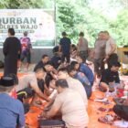 Kepolisian Resor (Polres) Wajo menggelar kegiatan pemotongan dan penyaluran hewan kurban. Kegiatan ini dipusatkan di area parkir kendaraan dinas Mapolres Wajo pada Rabu (27/5/2026) pagi